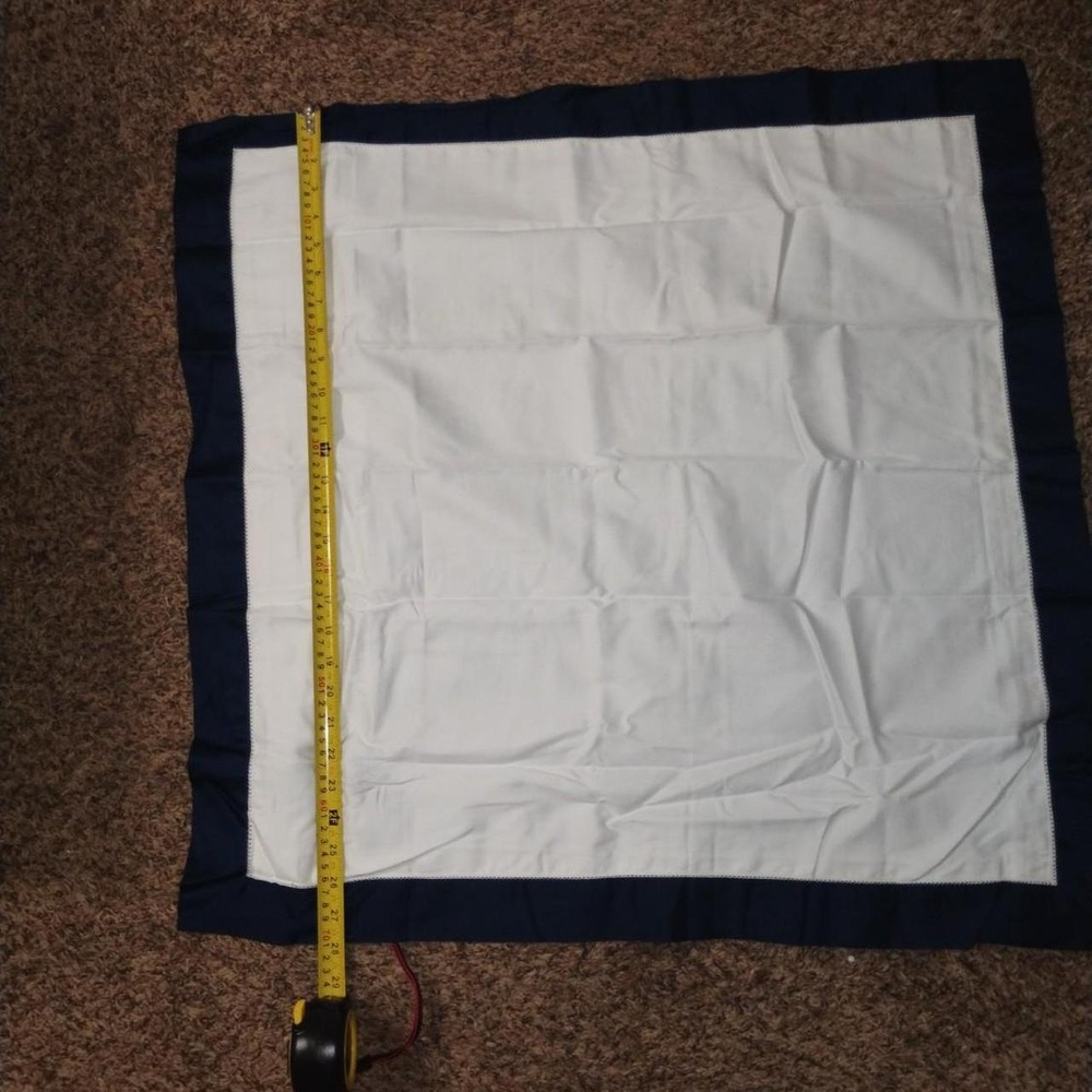 NWT Ralph Lauren Home 1 Euro Sham White Navy Border 26x26 $185 Retail